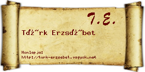 Türk Erzsébet névjegykártya