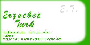 erzsebet turk business card