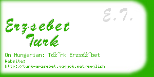 erzsebet turk business card